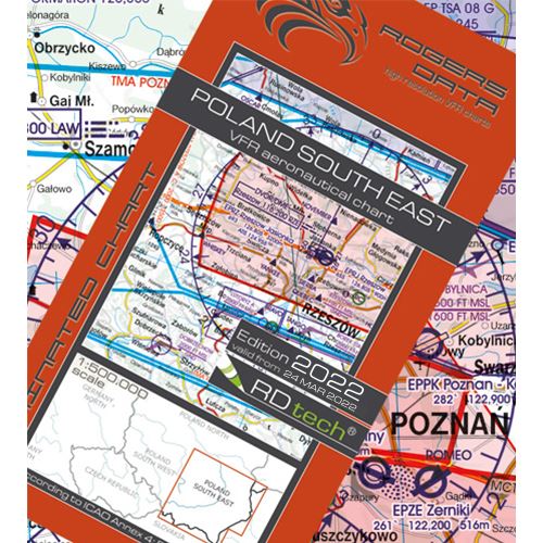 Polsko Jihovýchod VFR mapa 2022 
