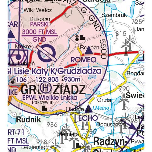 Poland South East VFR ICAO Chart 2025