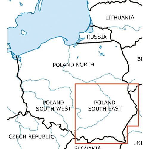 Polsko Jihovýchod VFR mapa 2024