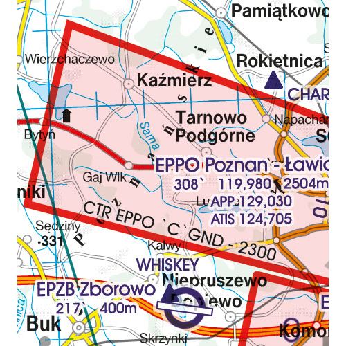 Polsko Jihovýchod VFR mapa 2024