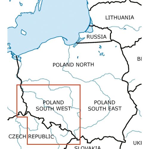 Polsko Jihozápad VFR mapa 2024