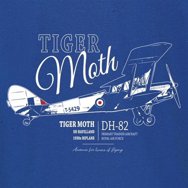 ANTONIO Poloshirt DE HAVILLAND TIGER MOTH, blue, L