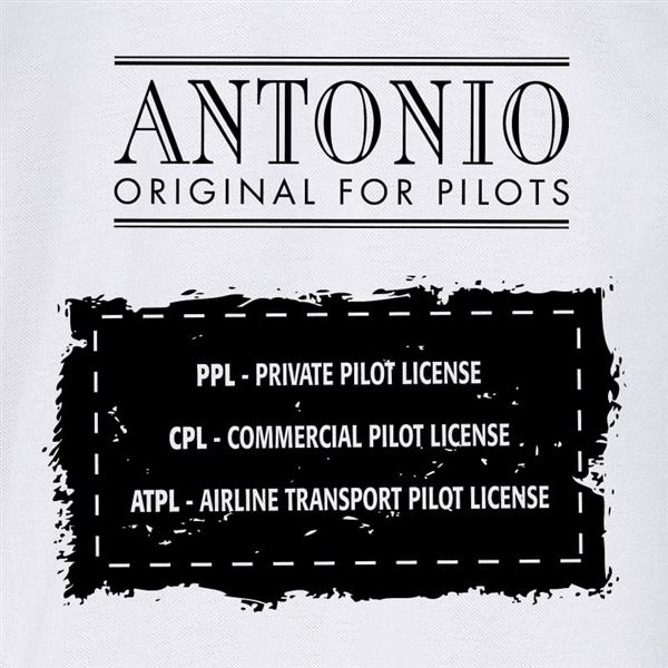 ANTONIO Polokošile PILOT, bílá, XL