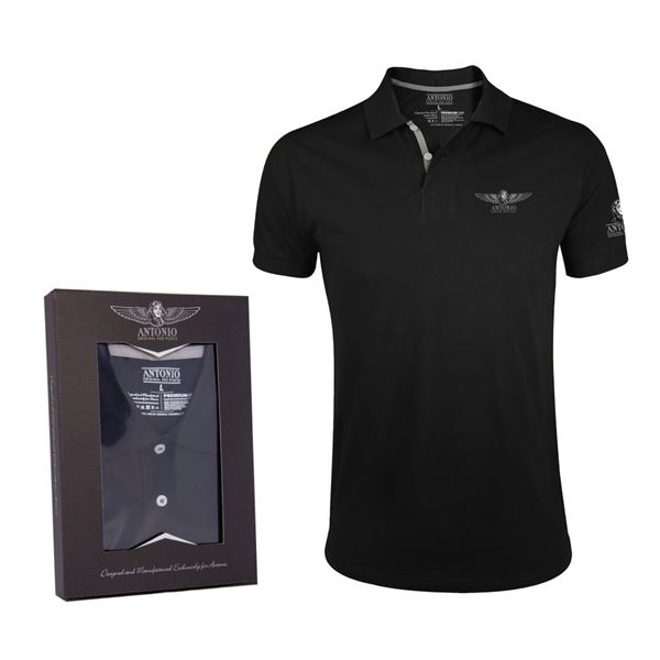 ANTONIO Poloshirt STEARMAN PT-17 KAYDET, black, XL