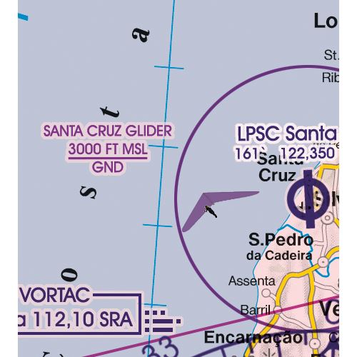 Portugalsko VFR ICAO mapa 2024