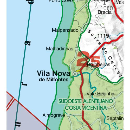 Portugalsko VFR ICAO mapa 2024