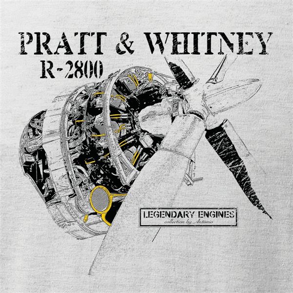 ANTONIO T-Shirt engine PRATT & WHITNEY R-2800, XXL