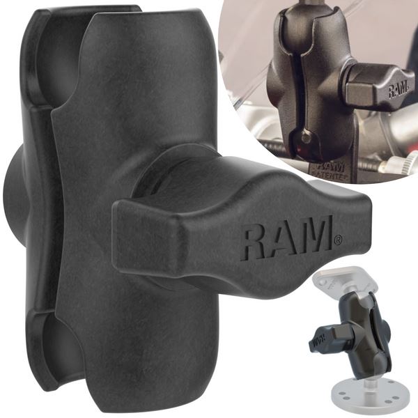 RAM® Kompozitní rameno s dvojitou objímkou - velikost B krátká