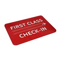 First Class/Check-in Doormat, red First Class/Check-in Doormat, red
