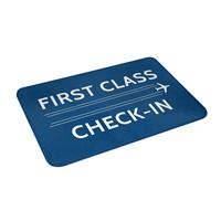 First Class/Check-in Doormat, blue First Class/Check-in Doormat, blue