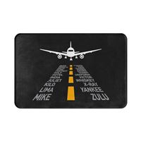 Rohožka Runway Alphabet, černá
