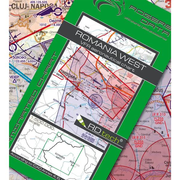 Romania West VFR ICAO Chart 2025