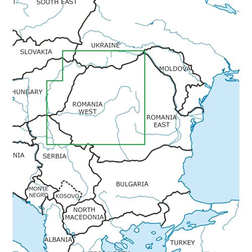 Romania West VFR ICAO Chart 2025