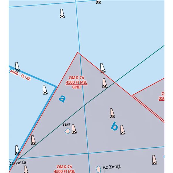 U.A.E.-Qatar-Bahrain VFR Chart 2024