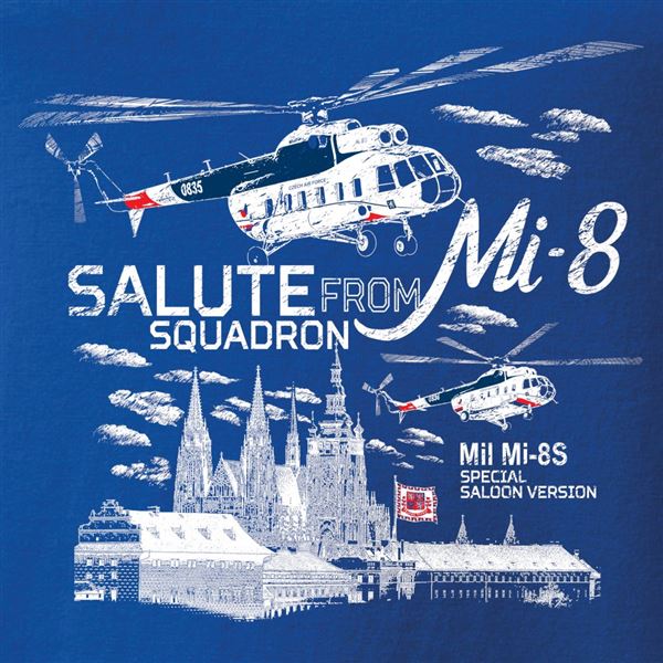 ANTONIO Tričko s letkou vrtulníků Mi-8 SALUTE, XXL