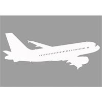 Samolepka A319 15x6, bílá