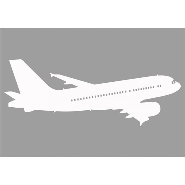 Sticker Airbus 319, Large - White