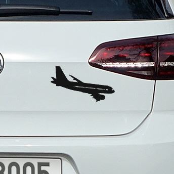 Sticker Airbus 319 large, black