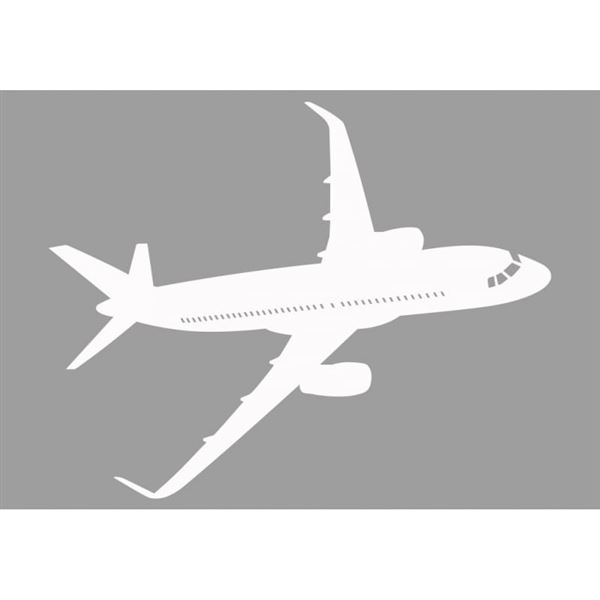 Sticker Airbus 320, Large - White