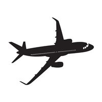 Samolepka A320 20x15, černá