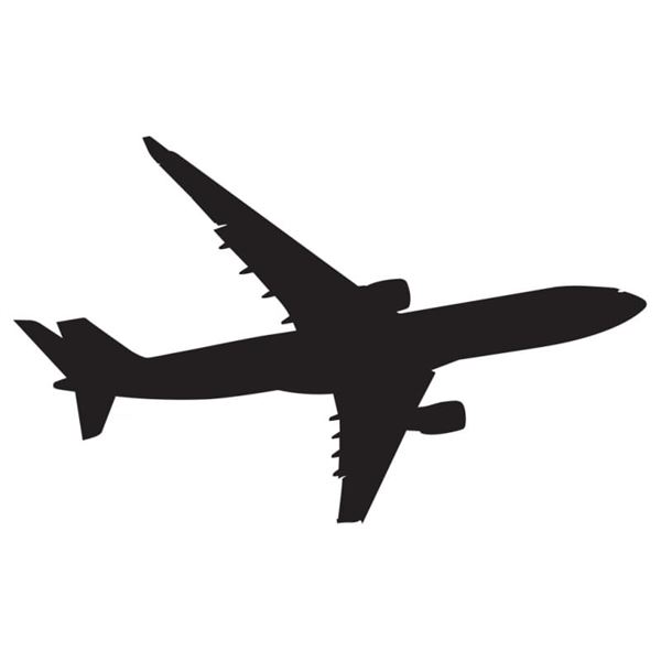 Sticker Airbus 330, Small - Black