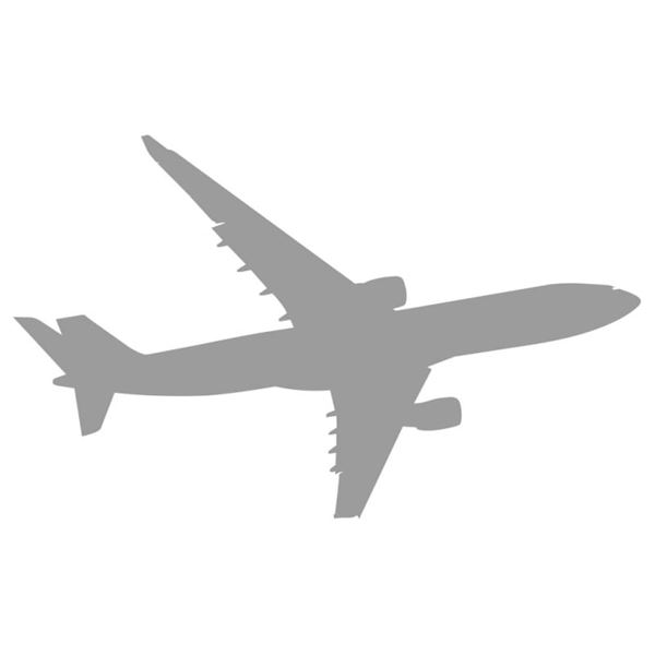 Sticker Airbus 330, Large - Grey