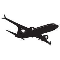 Samolepka B737 15x8, černá