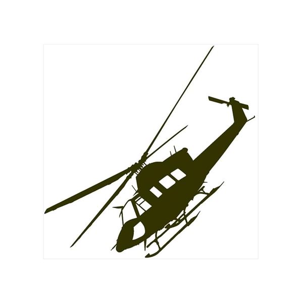 Samolepka Bell-412 11x11, bílá