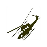 Samolepka Bell-412 11x11, černá