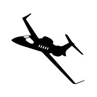 Samolepka BizJet 14x14, černá