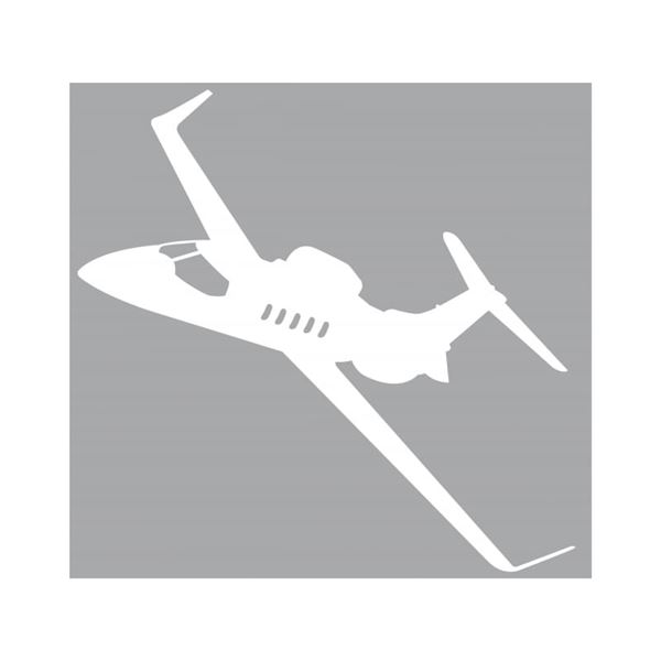 Sticker Bizjet, Large - White