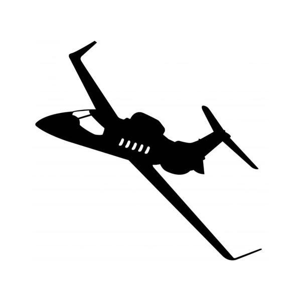 Sticker Bizjet, Large - Black