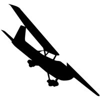 Samolepka Cessna-172 15x14, černá