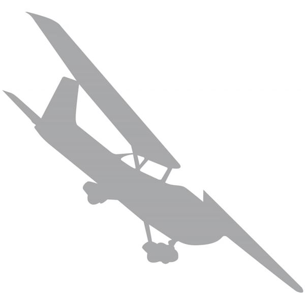 Samolepka Cessna-172 15x14, šedá