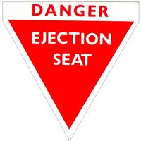 Samolepka Danger Ejection seat