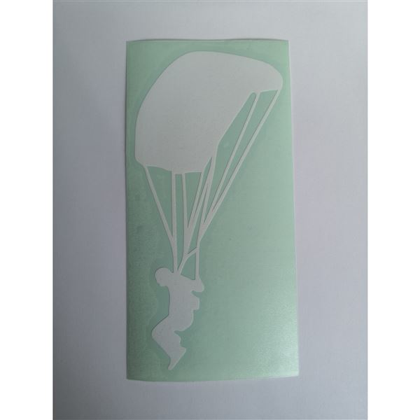 Sticker Skydiver 15x7, white