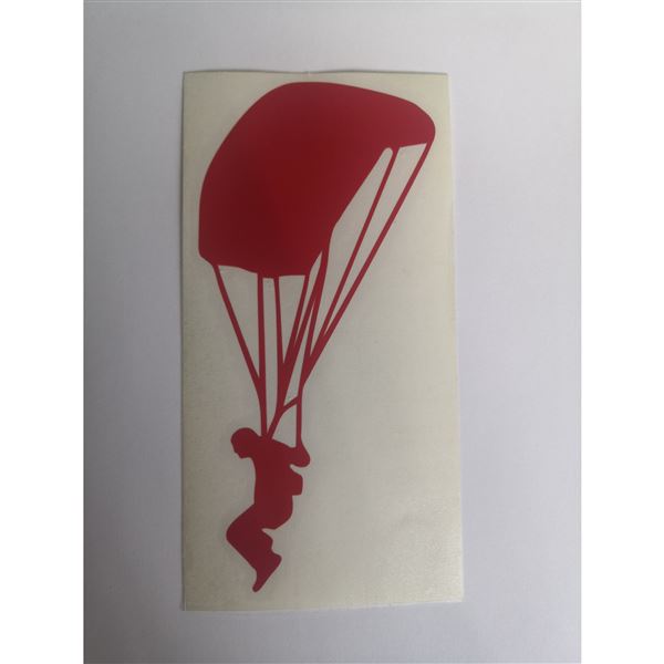 Sticker Skydiver 15x7, red