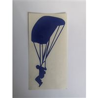 Sticker Skydiver 15x7, blue