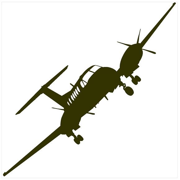 Sticker Turboprop 11x11, grey