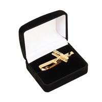 Tie Clip Tiger Moth, gold