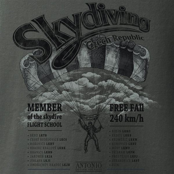 ANTONIO T-shirt adrenalin SKYDIVING CZ, M