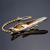 Spona na kravatu Letadlo zlatá