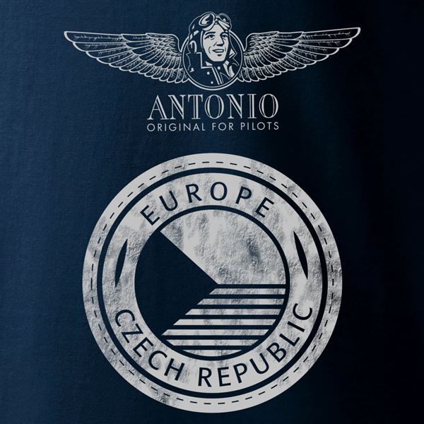 ANTONIO T-Shirt with aircraft STING S-4, blue, XL