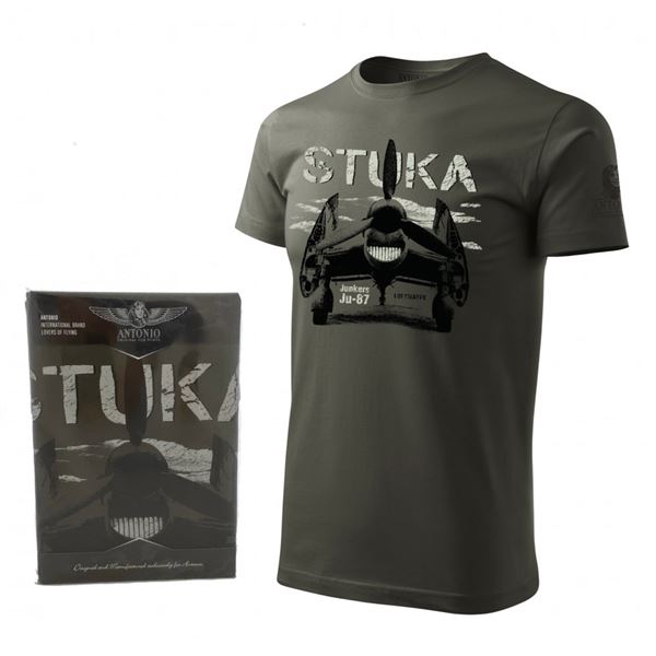 ANTONIO T-Shirt with Luftwaffe Junkers Ju-87 STUKA, XL