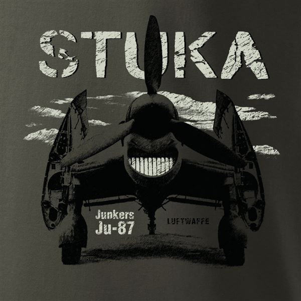 ANTONIO T-Shirt with Luftwaffe Junkers Ju-87 STUKA, XL