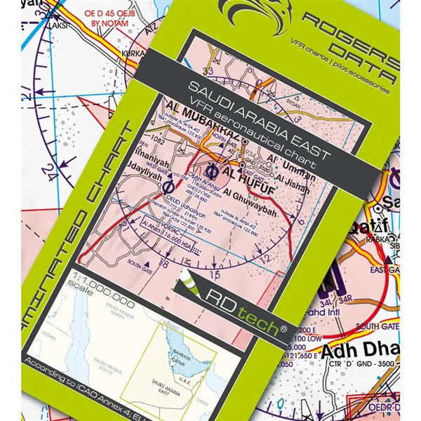 Saudská Arábie Východ VFR mapa 2024