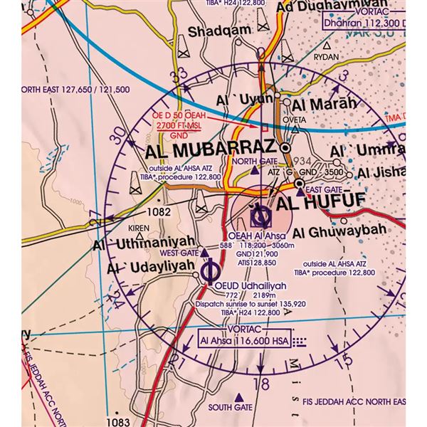 Saudi Arabia East VFR ICAO Chart 2025