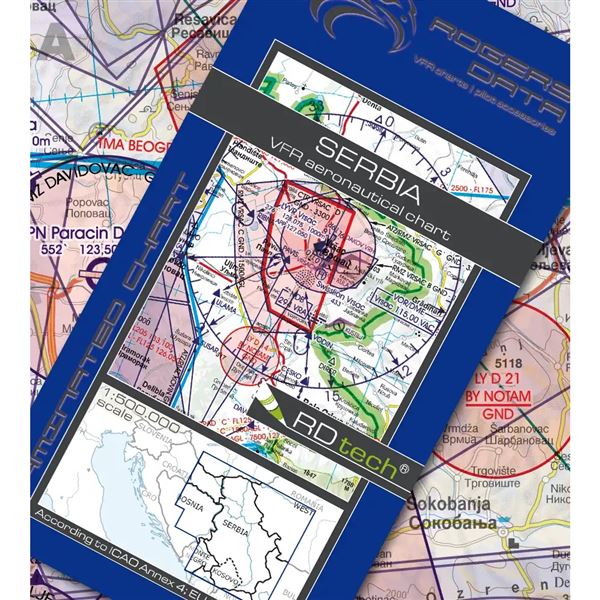 Srbsko VFR ICAO mapa 2024