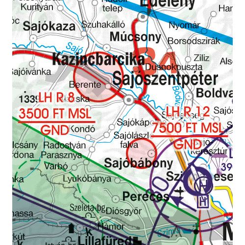 Slovensko VFR ICAO mapa 2024