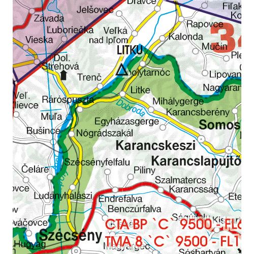 Slovensko VFR ICAO mapa 2024